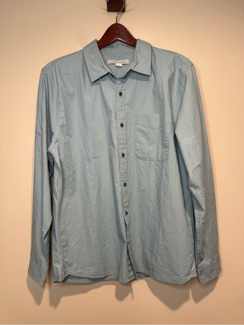 OUTERKNOWN Mens The Studio Shirt Long Sleeve Button Down Size large